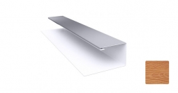 Планка завершающая сложная Первая Кровельная «Брус» (декоративно-полимерное покрытие) 3м золотой орех