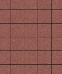 Тротуарная плитка Поревит Квадрат Гранит Красный 200х200х60 мм