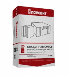 Кладочная смесь Поревит для силикатных и газобетонных блоков, 25кг