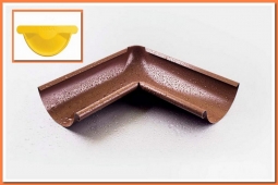 Внутренний угол желоба Nika D125х90 RAL1018 Желтый