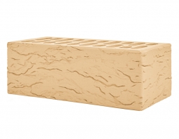 Кирпич лицевой керамический Имбирь «Рустик» пустотелый утолщенный