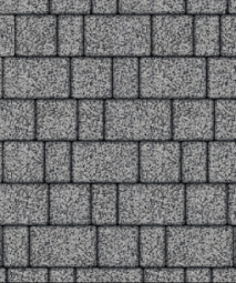 Тротуарная плитка Поревит Старый город Гранит Серый с черным 60 мм 3 плиты