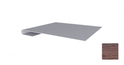 Планка завершающая простая Первая Кровельная (декоративно-полимерное покрытие) 2м дуб темный 3D