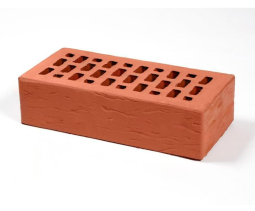 Кирпич лицевой керамический «Красный» Рустикатор пустотелый одинарный