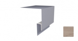 Планка откосная сложная Первая Кровельная «Брус» 75х100 (декоративно-полимерное покрытие) 2м светлый орех