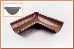 Внутренний угол желоба Nika D125х90 RAL7004 Серый