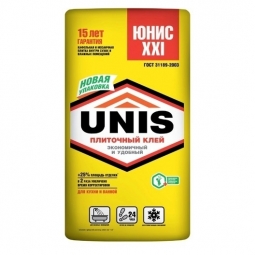 Клей Unis XXI плиточный для наружных и внутренних работ 5 кг