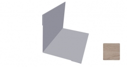 Угол внутренний Первая Кровельная 75х75 (декоративно-полимерное покрытие) 3м светлый орех