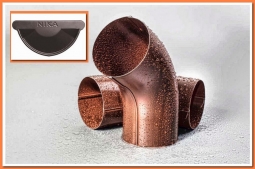 Колено трубы Nika NL-805 Серо-Коричневый