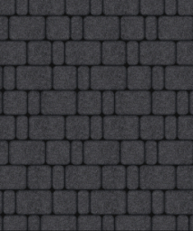 Тротуарная плитка Поревит Классико Мрамор Черный 60 мм 3 камня