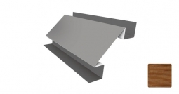 Угол внутренний сложный Первая Кровельная «Брус» 75х75 (декоративно-полимерное покрытие) 2м под дуб 3D