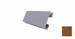 Планка стыковочная сложная Первая Кровельная «Брус» 75 (декоративно-полимерное покрытие) 2м под дуб 3D