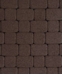 Тротуарная плитка Поревит Классико Гранит Коричневый 40 мм 2 камня