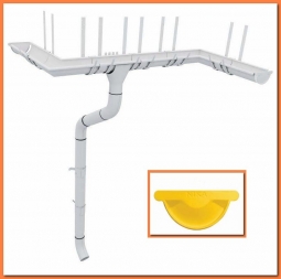 Водосточная система металлическая Nika, комплект дома 6х6 RAL1018 Желтый