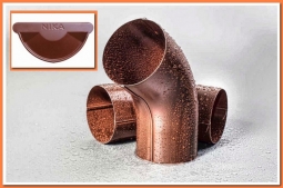 Колено трубы Nika RAL8017 Шоколад