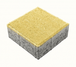 Тротуарная плитка Берит Квадрат Песчанник 200х200х80 на белом цементе