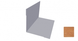 Угол внутренний Первая Кровельная 50х50 (декоративно-полимерное покрытие) 3м золотой орех