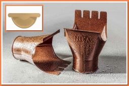 Воронка выпускная Nika D125/100 RAL1014 Слоновая кость