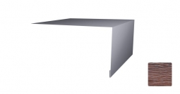 Планка откосная простая Первая Кровельная 75х150 (декоративно-полимерное покрытие) 2м дуб темный 3D