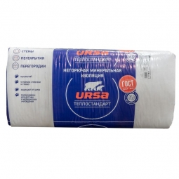 Минераловатный утеплитель Ursa Geo ТеплоСтандарт 1230х610х50 / 12 шт