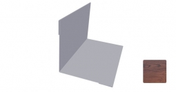 Угол внутренний Первая Кровельная 50х50 (декоративно-полимерное покрытие) 2м дуб темный матовый