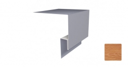 Планка откосная сложная Первая Кровельная «Брус» 75х200 (декоративно-полимерное покрытие) 3м золотой орех