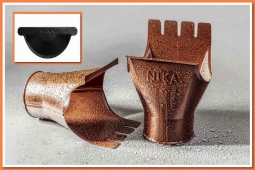 Воронка выпускная Nika D125/100 RAL9005 Черный янтарь