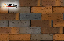 Кирпич лицевой керамический «Flash Flame» «Кора Дуба» пустотелый утолщенный