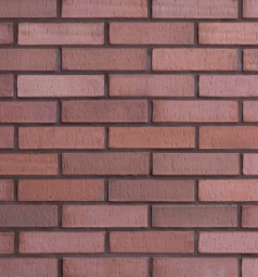 Кирпич лицевой клинкерный «Бордовый» «Риф» пустотелый Евро 0.5НФ