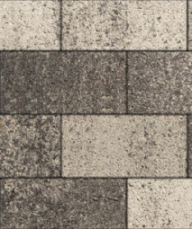 Тротуарная плитка Поревит Прямоугольник Гранит Антрацит 600х300х80 мм