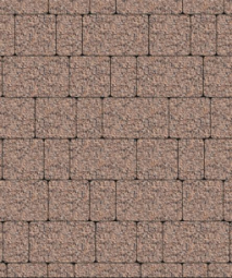 Тротуарная плитка Поревит Старый город Гранит Светло-коричневый с черным 40 мм 3 плиты