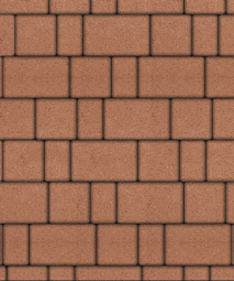 Тротуарная плитка Поревит Старый город Оранжевый, 60 мм 3 плиты