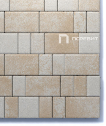 Тротуарная плитка Поревит Старый город Степняк, 60 мм 3 плиты