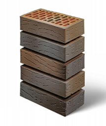 Кирпич лицевой керамический «Флеш» «Антик Темный» пустотелый одинарный