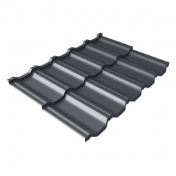 Металлочерепица Kvinta Uno Мокрый асфальт RAL 7024