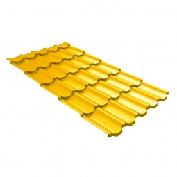 Металлочерепица Kvinta Plus 3D Желтый Цинк RAL 1018