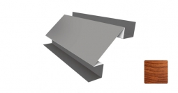 Угол внутренний сложный Первая Кровельная 65х18х30 (декоративно-полимерное покрытие) 2м под светлое дерево