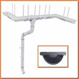 Водосточная система металлическая Nika, комплект дома 6х6 RAL7024 Графит