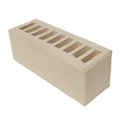 Кирпич лицевой керамический «Сливки» «Кора дерева» пустотелый Евро утолщенный