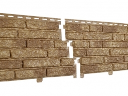 Фасадная панель Ю-Пласт Stone-House Кварцит темно-бежевый