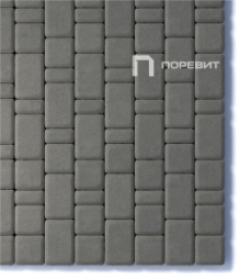 Тротуарная плитка Поревит Классико Серый 60 мм 3 камня