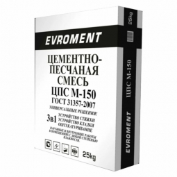 Смесь песчано-цементная ЧелСи EVROMENT М-150 25 кг