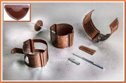 Держатель трубы Nika D100, на дерево RAL8017 Шоколад