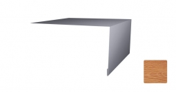 Планка откосная простая Первая Кровельная 50х100 (декоративно-полимерное покрытие) 3м золотой орех