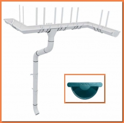 Водосточная система металлическая Nika, комплект дома 6х6 RAL5021 Бирюза