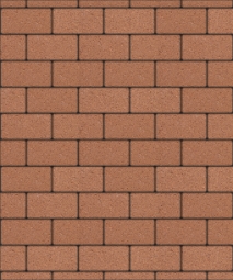 Тротуарная плитка Поревит Прямоугольник Оранжевый, 60 мм 100х200