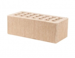 Кирпич лицевой керамический «Слоновая кость» «Бархат» пустотелый утолщенный