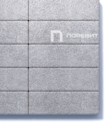 Тротуарная плитка Поревит Паркет Гранит Белый 80 мм 600х200