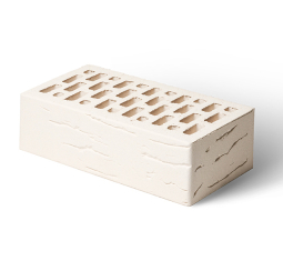 Кирпич лицевой клинкерный «Белый Топаз» «Антик» пустотелый одинарный