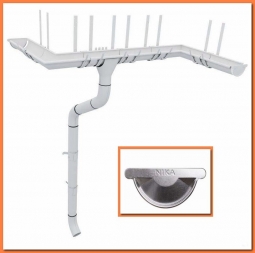 Водосточная система металлическая Nika, комплект дома 6х6 Цинк